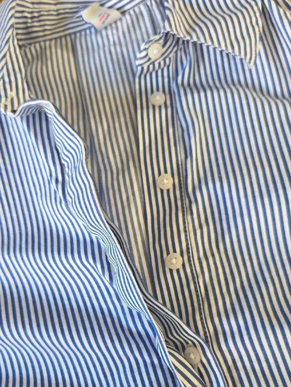 {Old Navy} Cotton Blue and White Striped Shirt Dress Size Small - Picture 9 of 11